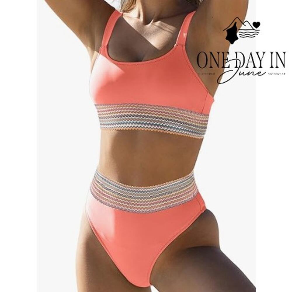 Blooming Jelly Crop Bikini Swimsuit Size S